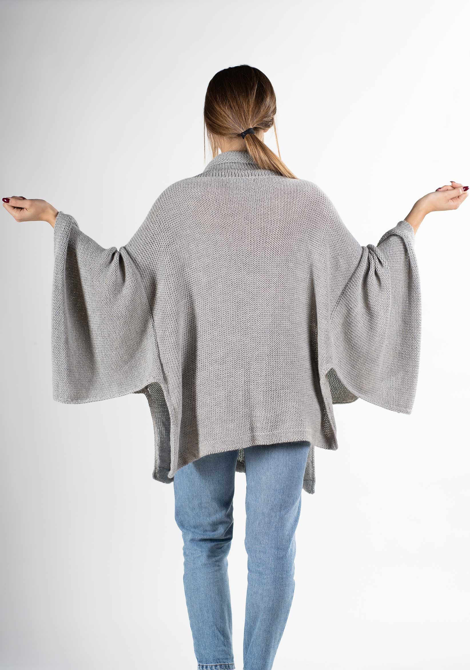 poncho mantella donna elegante pura lana alpaca