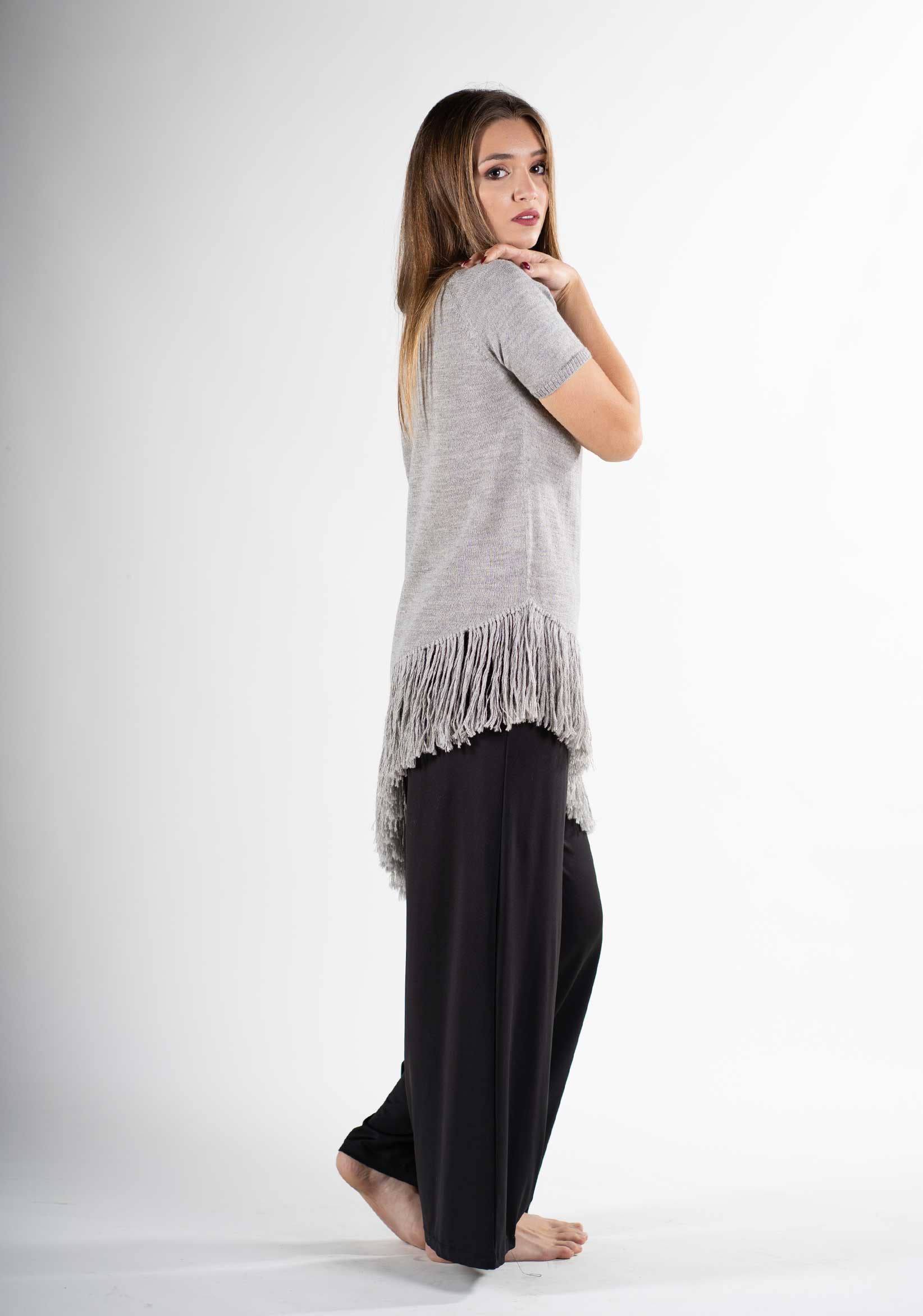 maglia vestito lungo grigio donna design pura lana naturale alpaca soffice come il cashmere primavera estate 2019