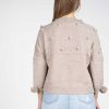 maglia maglione donna-mezza-manica-ecru pura lana alpaca-mezza stagione