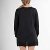 maglioncino nero manica lunga donna design pura lana naturale alpaca soffice come il cashmere