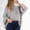 maglione oversize donna-manica larga pura lana alpaca-mezza stagione