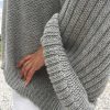 maglione oversize donna-manica larga pura lana alpaca-mezza stagione