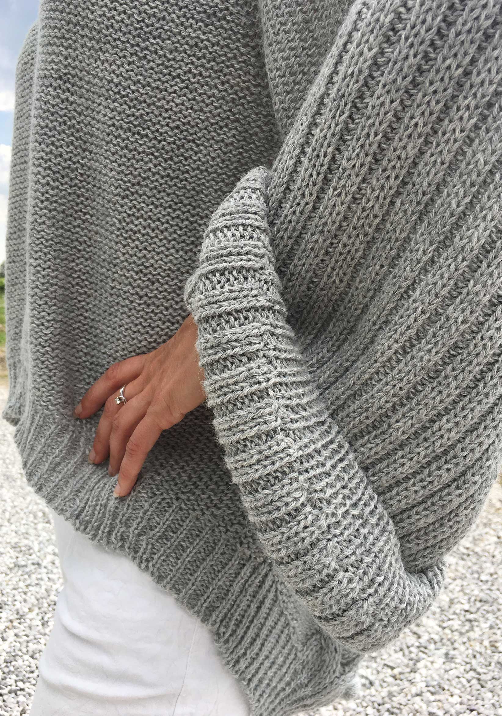 maglione oversize donna-manica larga pura lana alpaca-mezza stagione