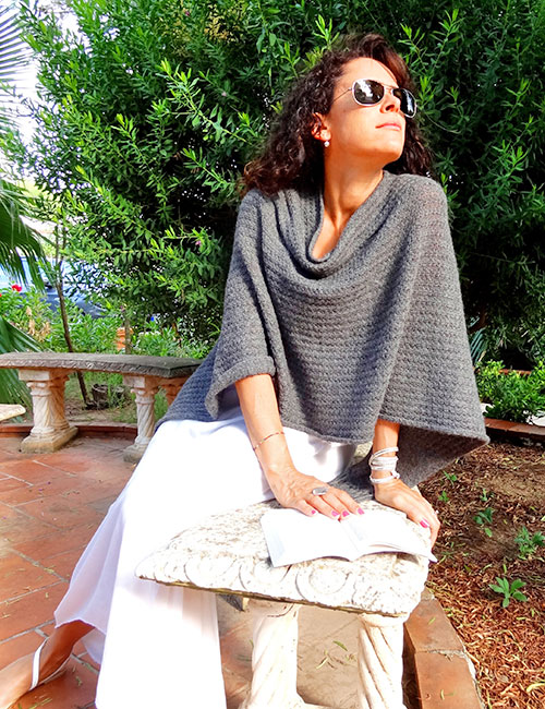 poncho mantella alpaca donna